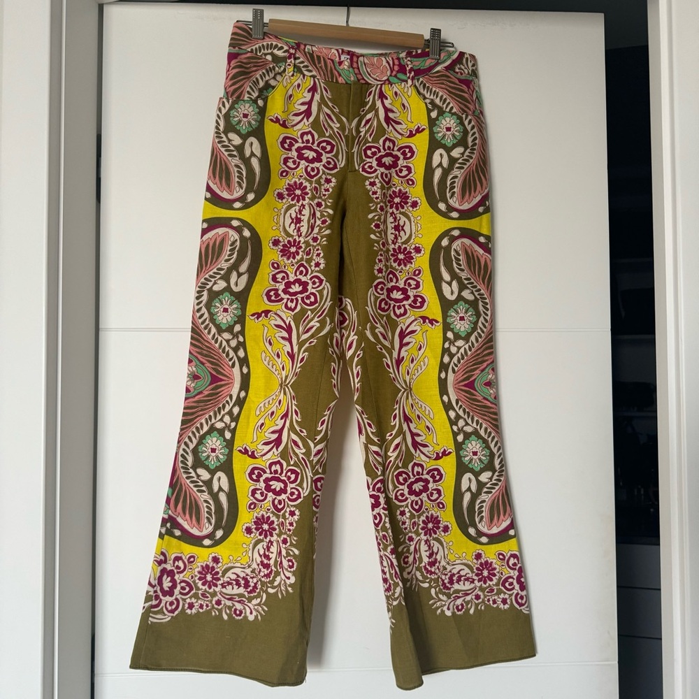 Zara Cropped Flared Linen pants - Picture 8 of 8